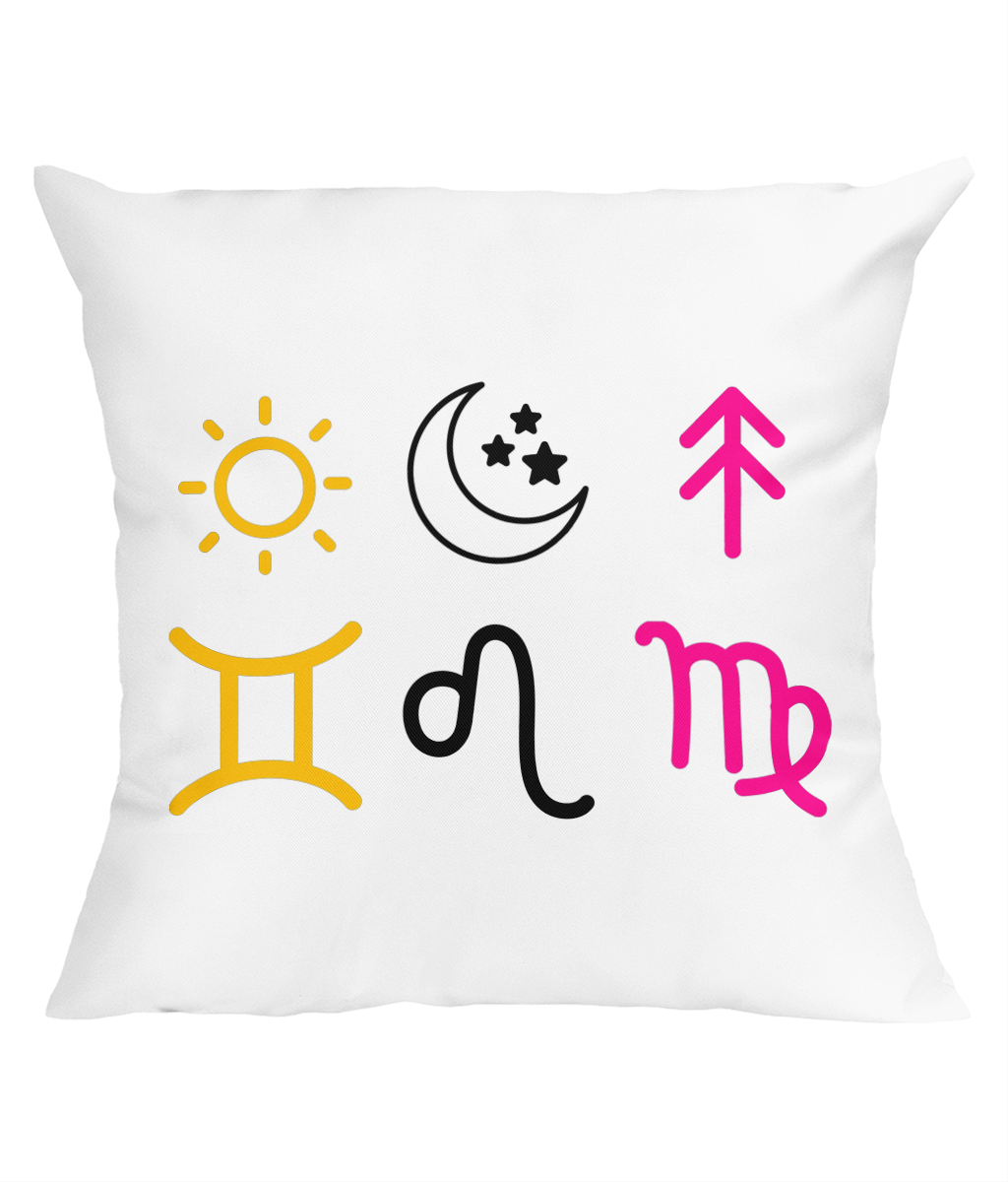 Personalised Canvas Square Pillow – Custom Zodiac or City Design for Home Décor & Gifts