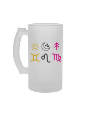 'Trigger' Glass Beer Stein - FROSTED