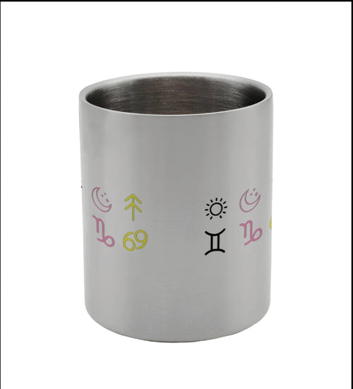 Stainless Steel Zodiac Mug – 300ml Silver