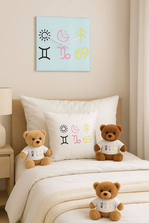 Personalised Silk Pillow – Zodiac or City Design