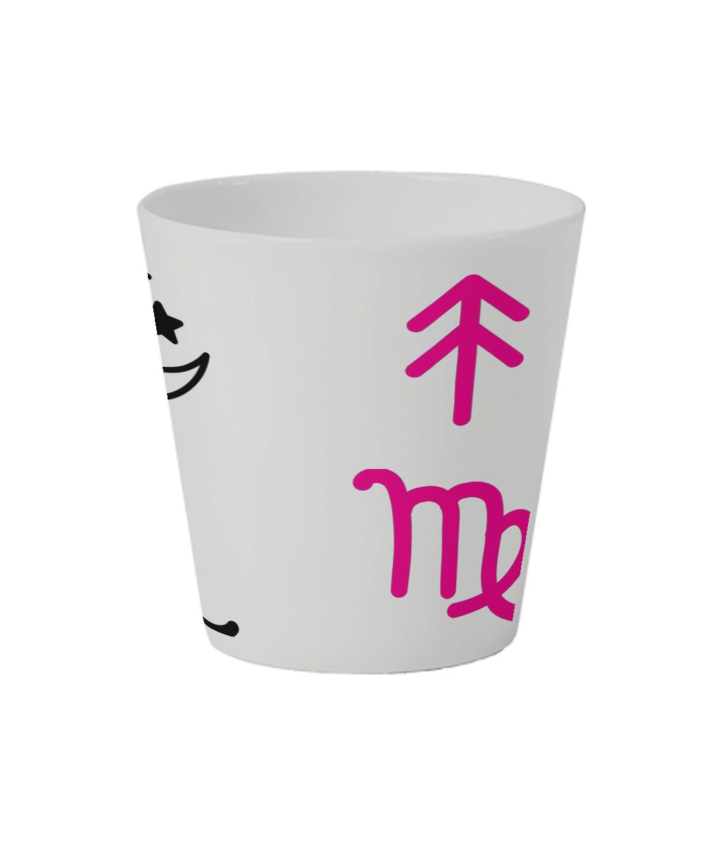 Cosmic Bloom™ Ceramic Flowerpot – Sun · Moon · Rising Edition