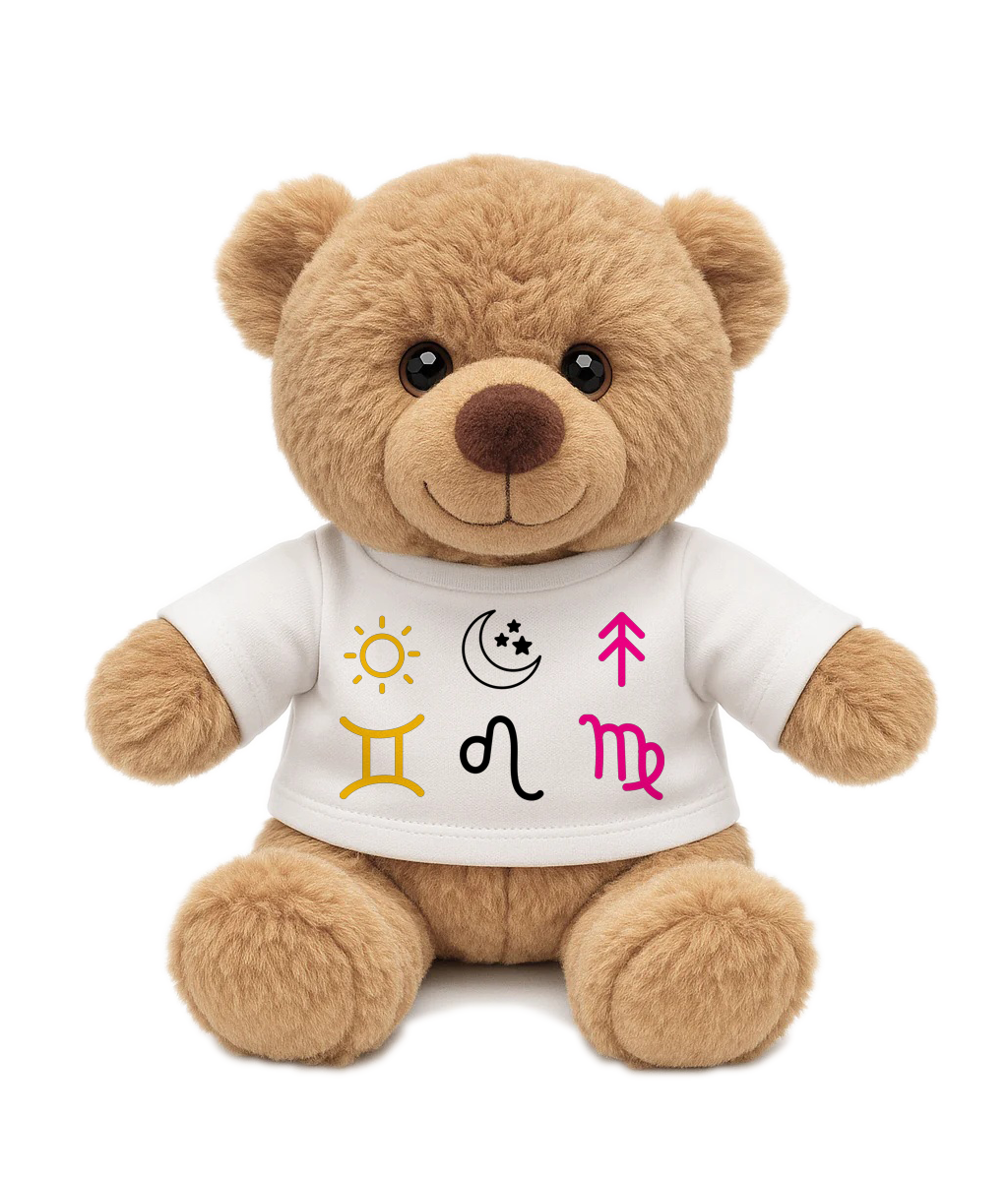 Cream Personalised Teddy Bear – Zodiac or City Design