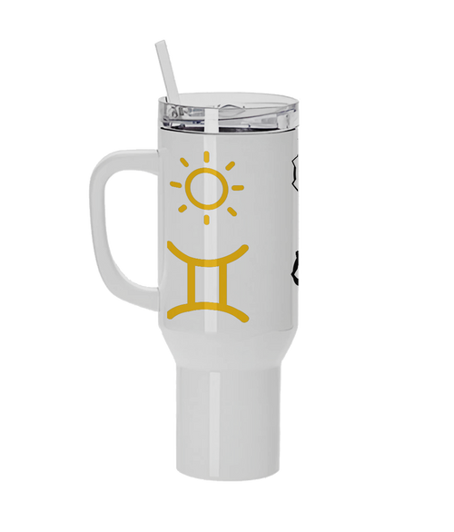 Custom Big Three Astrology Travel Mug – Zodiac Sun, Moon & Rising Sign Stainless Steel Cup