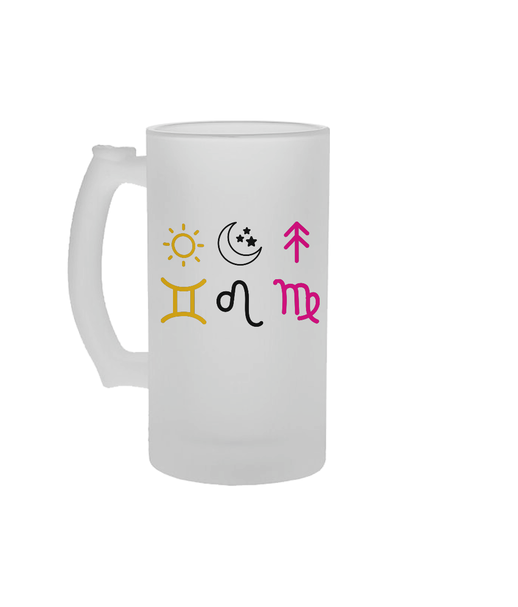 'Trigger' Glass Beer Stein - FROSTED