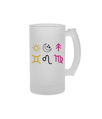 'Trigger' Glass Beer Stein - FROSTED