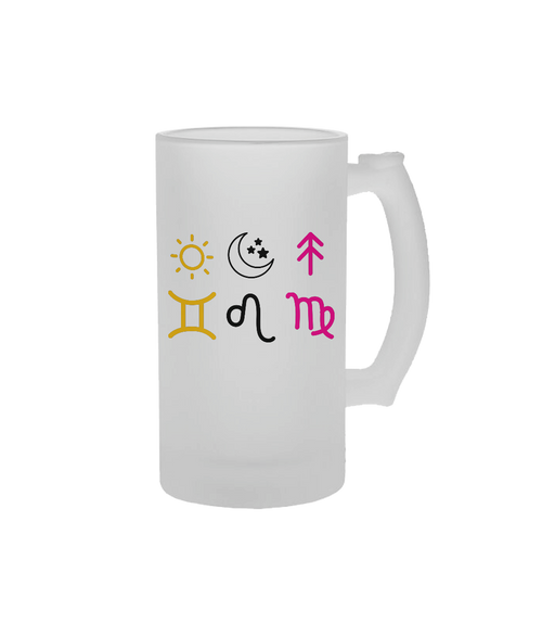 'Trigger' Glass Beer Stein - FROSTED