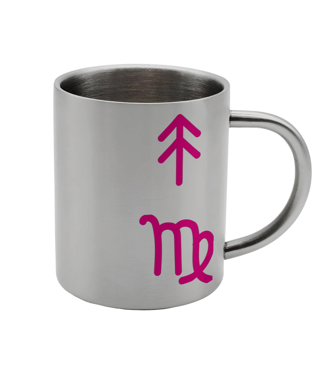 Stainless Steel Zodiac Mug – 300ml Silver