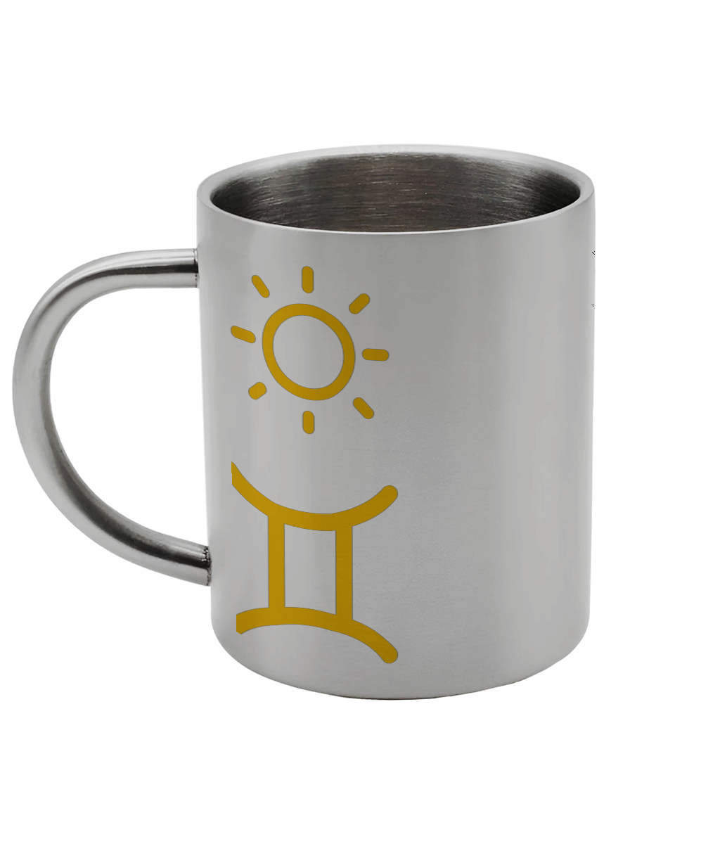 Stainless Steel Zodiac Mug – 300ml Silver