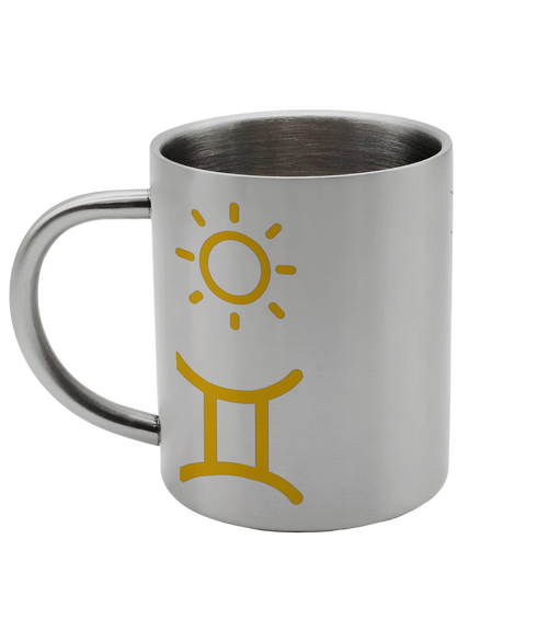 Stainless Steel Zodiac Mug – 300ml Silver