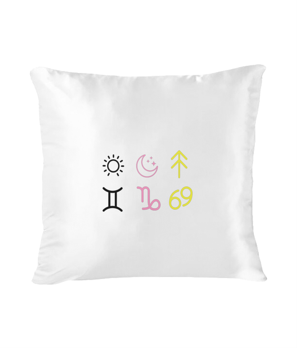 Personalised Silk Pillow – Zodiac or City Design